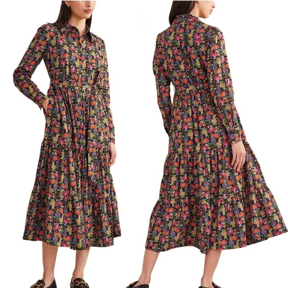 Boden Dresses & Skirts - Boden floral button down cotton maxi dress with pockets size 4